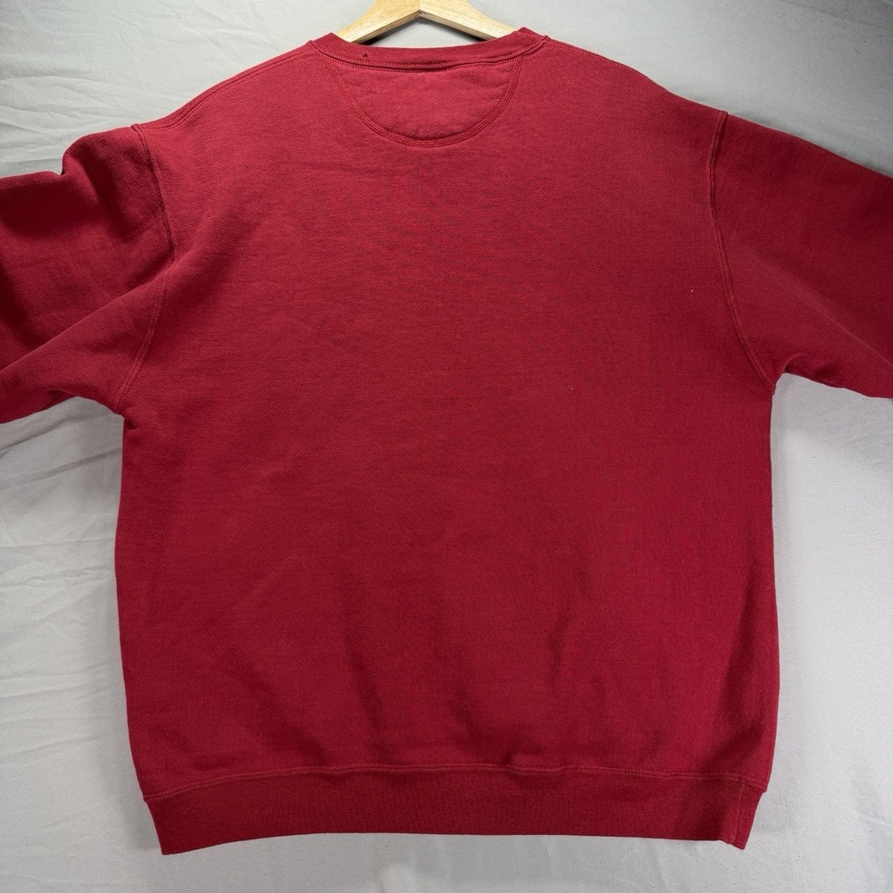 Vintage Russell Athletic Crewneck Sweatshirt Mens Large Red Thick Cotton Fleece - Picture 5 of 9